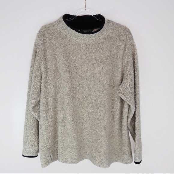 L.L. Bean Sweaters - L.L. Bean Cream Sherpa Pull-Over Sweater